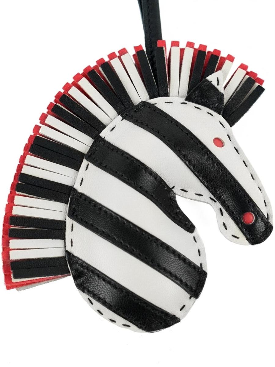 ANHÄNGER - HERMÈS GEEGEE SAVANNAH SCHWARZ WEISS