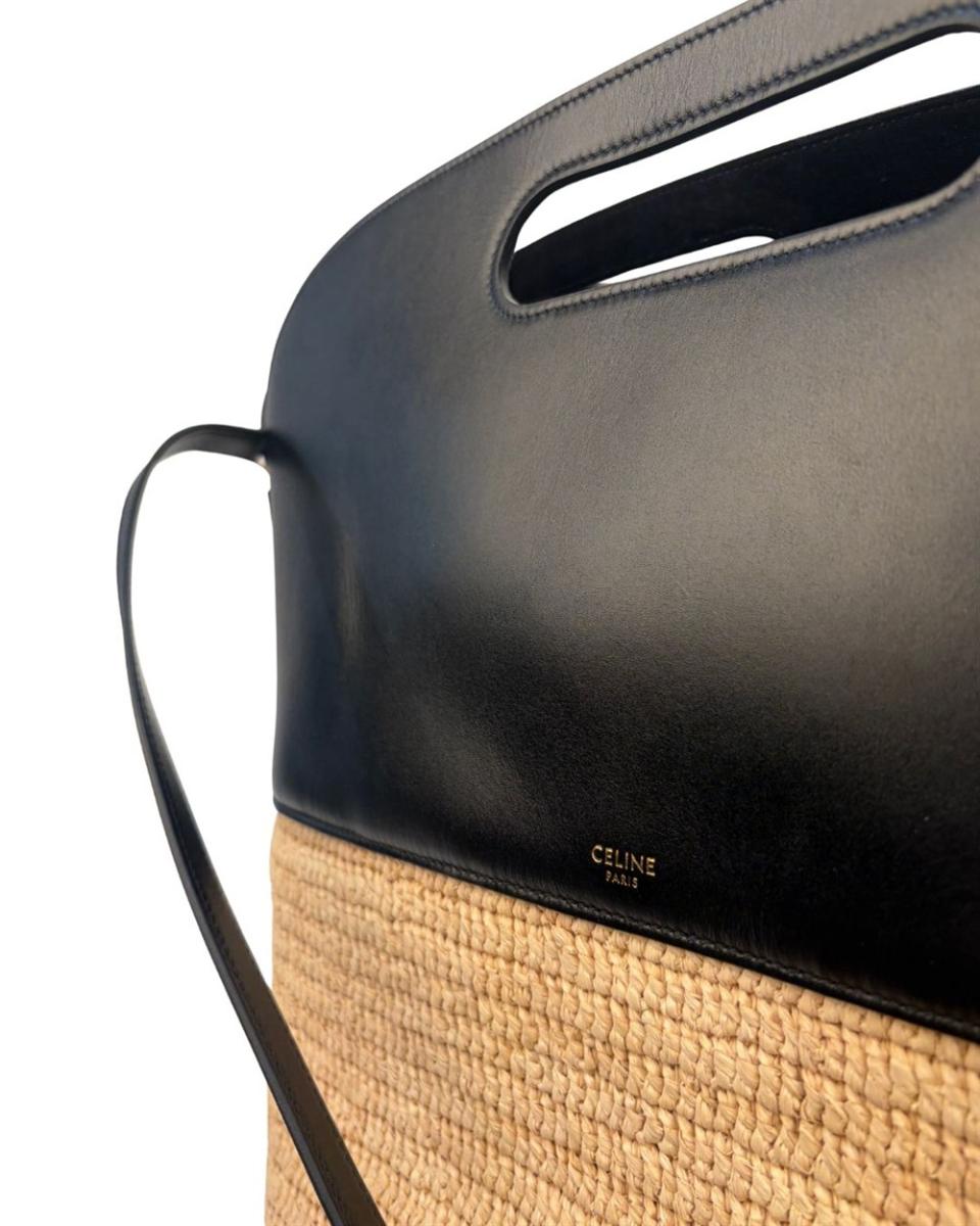 HENKELTASCHEN - CELINE RAFFIA BASKET BAG