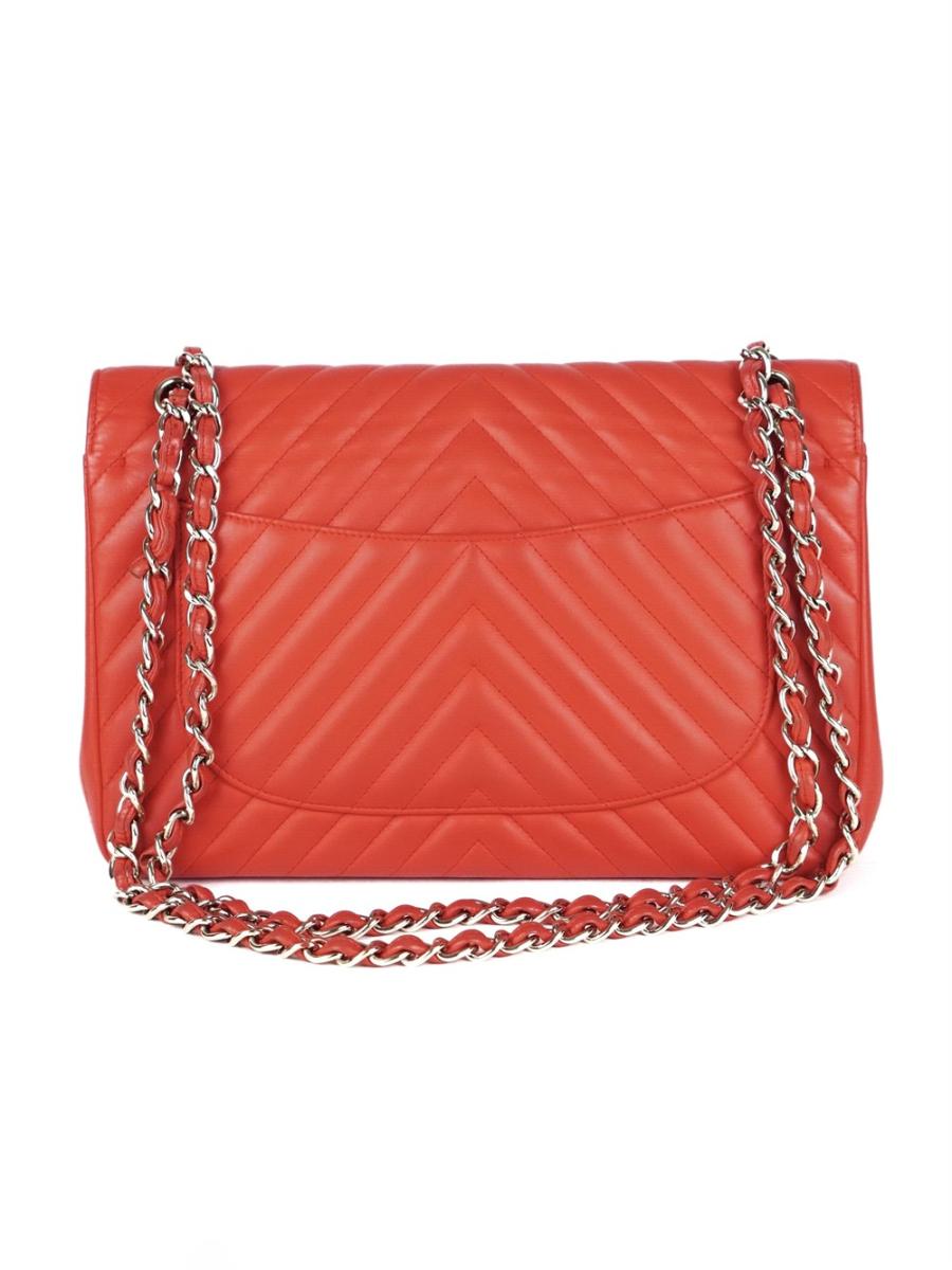 SCHULTERTASCHE - CHANEL CHEVRON CLASSIC FLAP LARGE