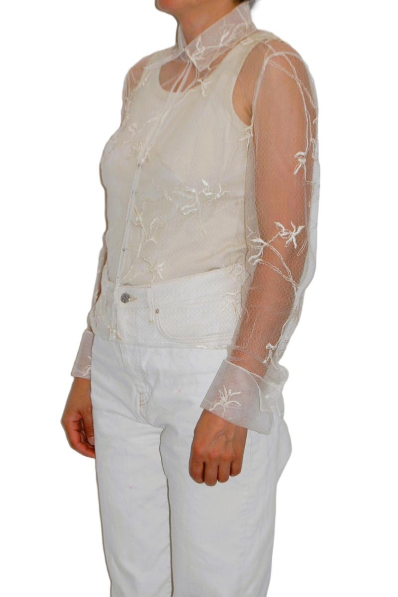 BLUSEN - GIANNI VERSACE BESTICKTE SEIDEN BLUSE