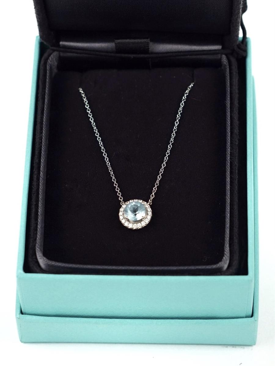 HALSKETTE - TIFFANY & CO. SOLESTE AQUAMARINE PLATINUM