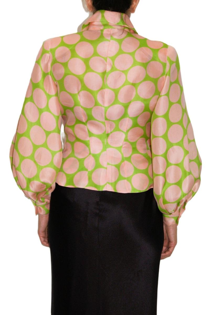 BLUSEN - CHRISTIAN LACROIX POLKA DOT SEIDEN BLUSE