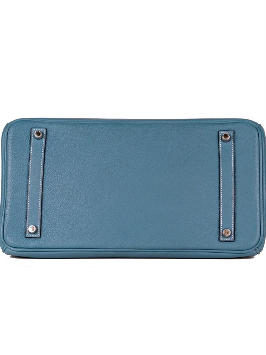 HENKELTASCHE - HERMÈS BIRKIN 30 JEANSBLAU TOGO PHW 2007