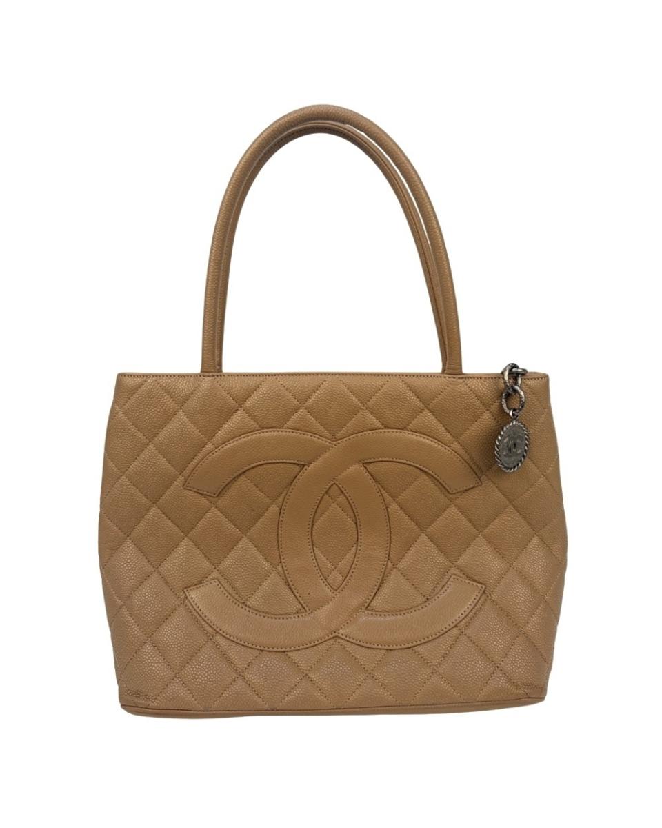 HENKELTASCHEN - CHANEL MEDALLION COIN TOTE BAG BEIGE