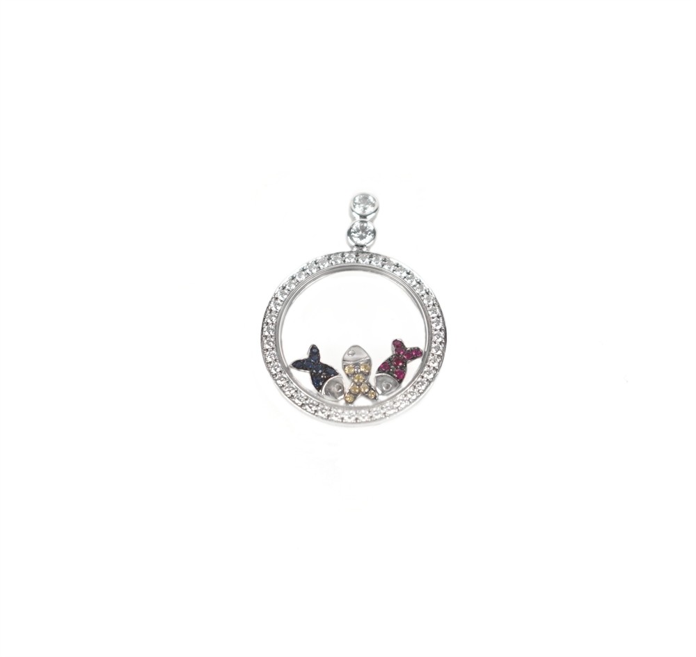ANHÄNGER - CHOPARD 18 KARAT DIAMANTEN WEISSGOLD HAPPY BEACH FISH