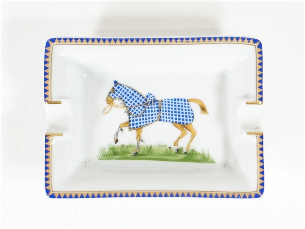 ASCHENBECHER - HERMÈS SET 4-TLG PORZELLAN GALLOPPIERTE PFERDE