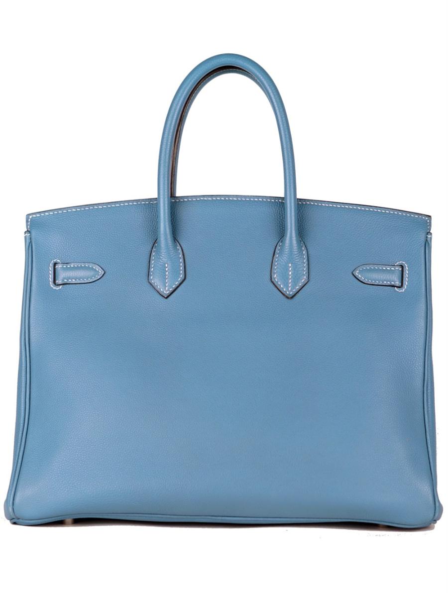 HENKELTASCHE - HERMÈS BIRKIN 30 JEANSBLAU TOGO PHW 2007