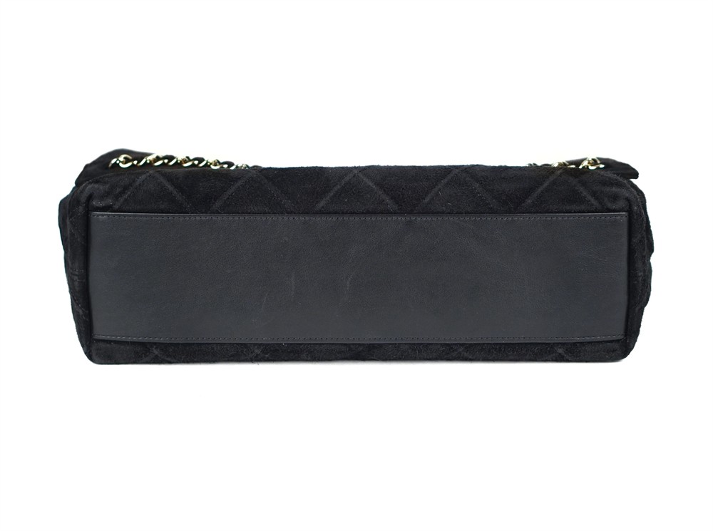 SCHULTERTASCHE - CHANEL VELOURSLEDER CHAIN FLAP
