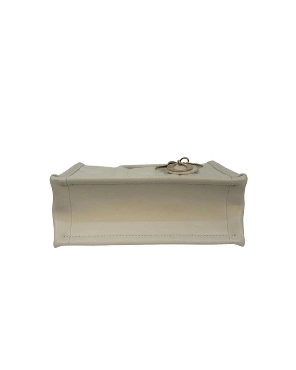HENKELTASCHEN - DIOR MINI BOOK TOTE MACROCANNAGE WEISS
