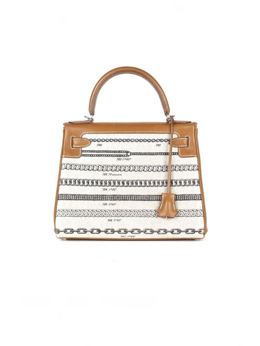HENKELTASCHE - HERMÈS KELLY 28 RETOURNE DE CAMP VEAU PHW 2018